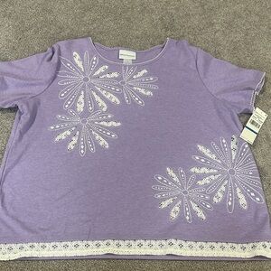 Alfred Dunner floral lace tee